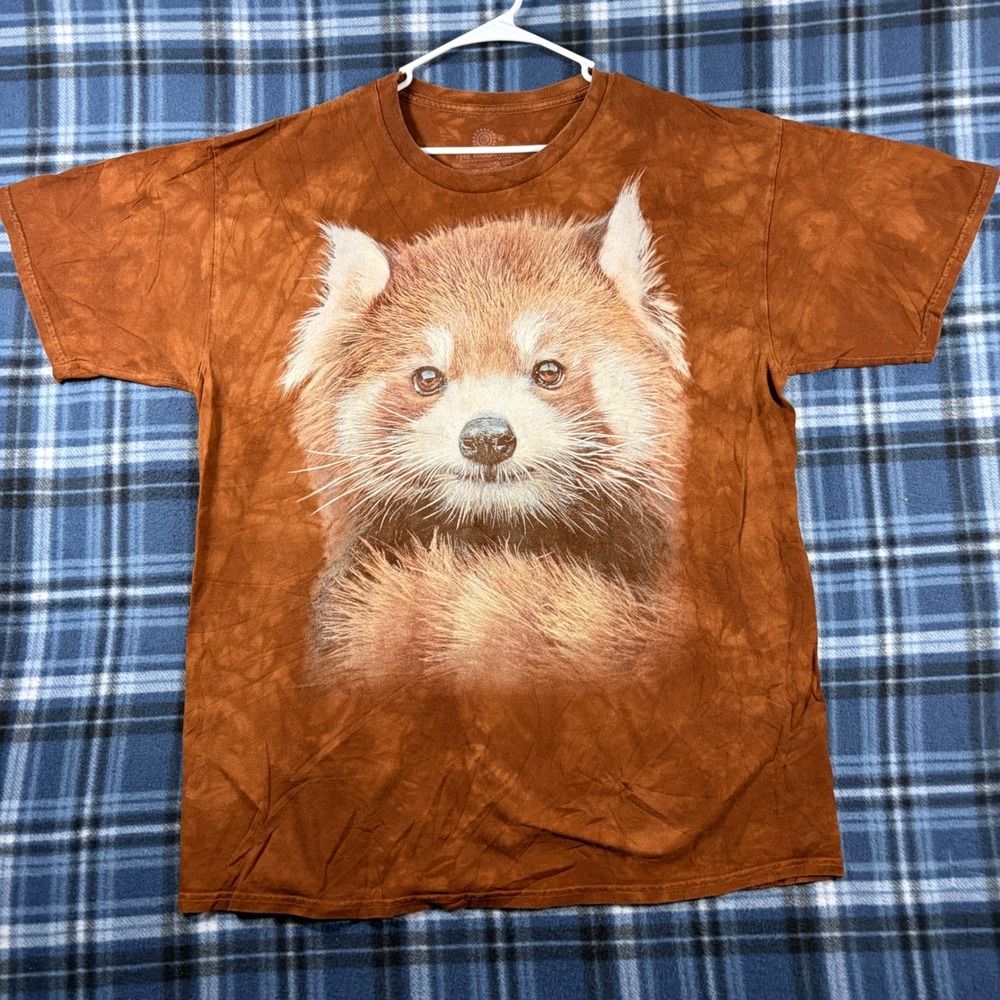 The Mountain Red Panda Graphic T-Shirt XL Brown Tie Dye San Diego Zoo Mens Tee